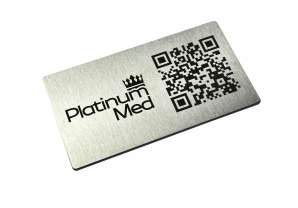 Фото Металева візитка 90х50 мм