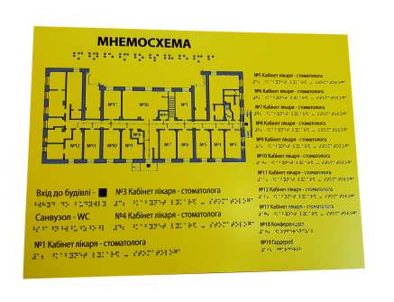 Фото Мнемосхеми тактильні для сліпих 400х300 мм
