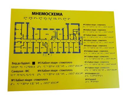 Фото Мнемосхеми тактильні для сліпих 400х300 мм
