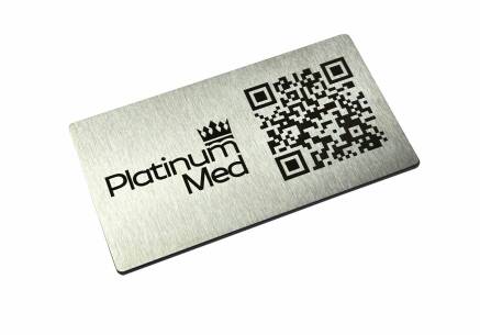 Фото Металева візитка 90х50 мм